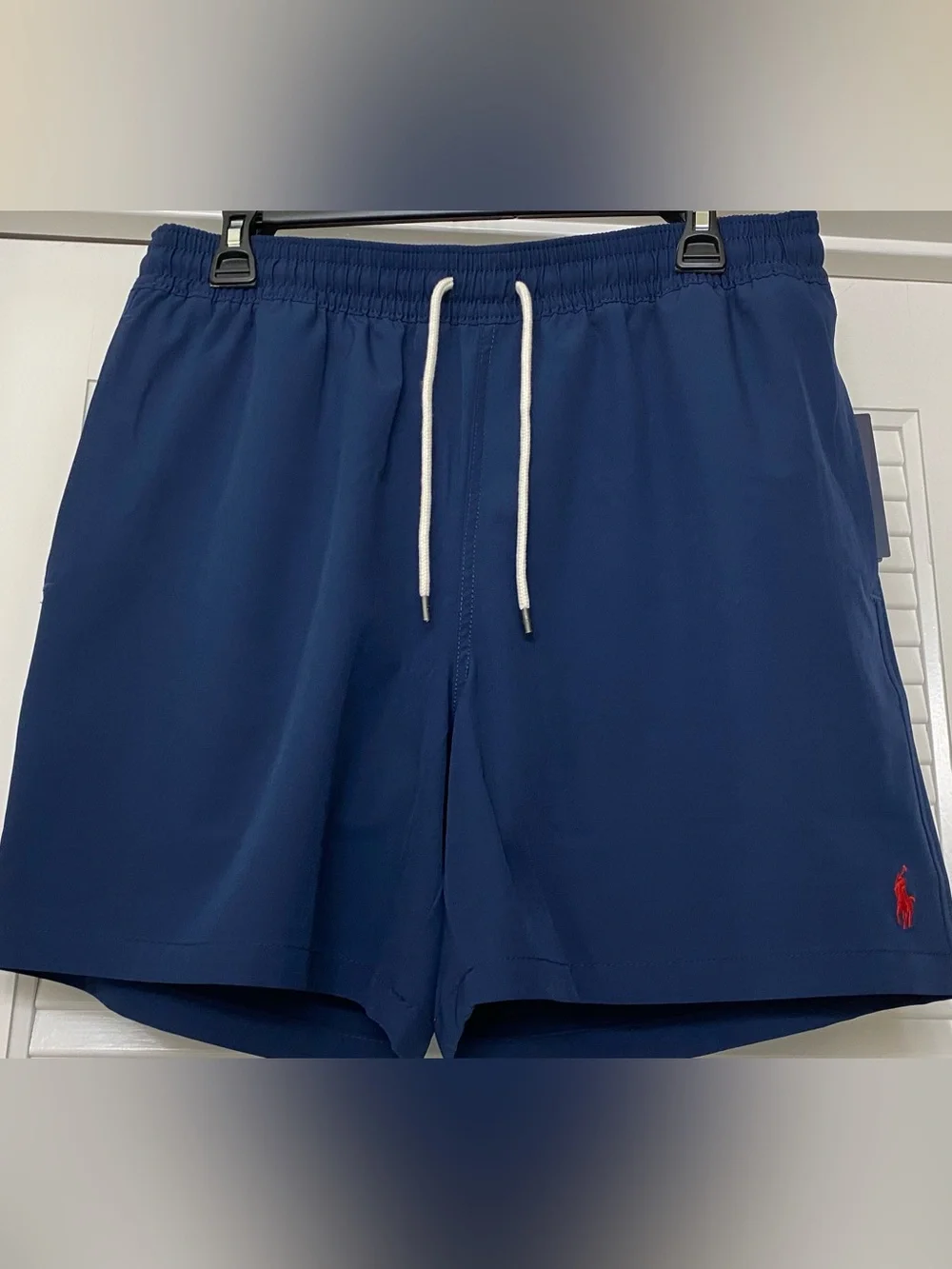 Polo by Ralph Lauren Navy Swim Trunks with Red Pony